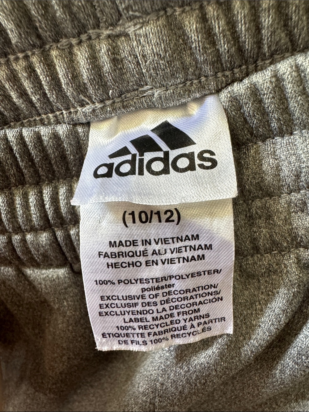 adidas Gray Kids' Joggers with Black Side Stripes - Picture 2 of 4